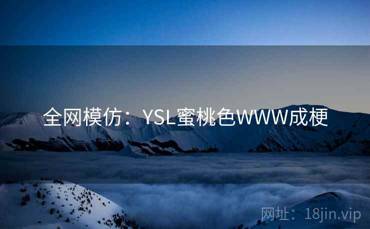 全网模仿：YSL蜜桃色WWW成梗
