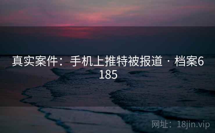 真实案件：手机上推特被报道 · 档案6185