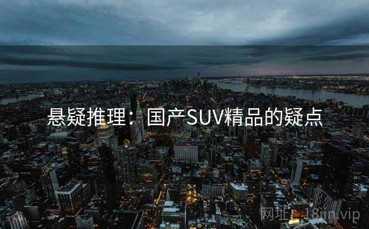 悬疑推理：国产SUV精品的疑点