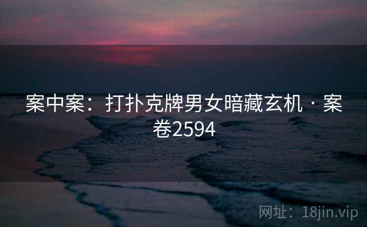 案中案：打扑克牌男女暗藏玄机 · 案卷2594