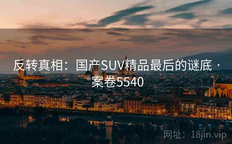 反转真相：国产SUV精品最后的谜底 · 案卷5540